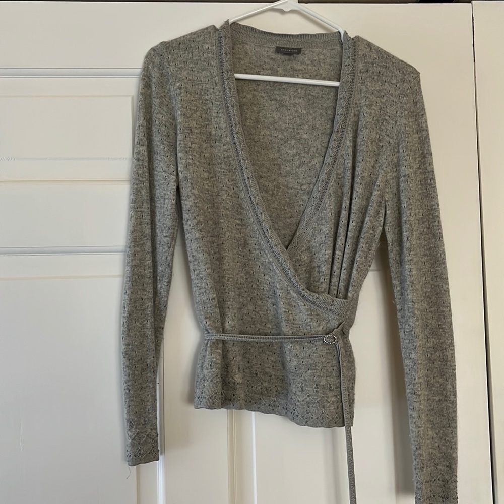 Ann Taylor wrap wrap knit sweater